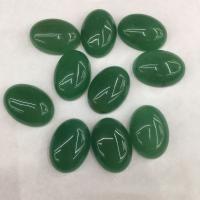 Natural Gemstone Cabochons, Aventurine, Oval, polished, DIY & different size for choice, green, 20PCs/Bag, Sold By Bag