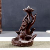 Backflow Incense Burner, Porcelain, plated, for home and office & durable, 115x195mm, Sold By PC