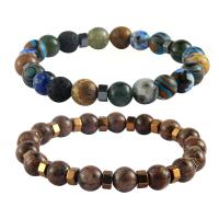Agate Jewelry Bracelet, fashion jewelry & Unisex, more colors for choice, 190x8mm, Sold Per Approx 7.5 Inch Strand