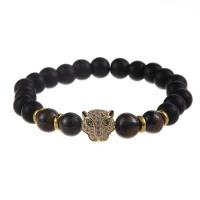 Gemstone Bracelets Abrazine Stone with Lava & Rhinestone & Zinc Alloy fashion jewelry & Unisex Sold Per Approx 18 cm Strand