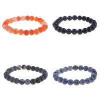 Gemstone Bracelets, Natural Stone, fashion jewelry, more colors for choice, 180x8mm, Sold Per Approx 7.1 Inch Strand