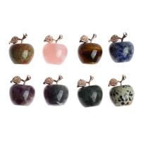 Fashion Decoration, Gemstone, Apple, polished, more colors for choice, 30x35mm, Approx 3PCs/Box, Sold By Box