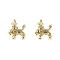 Brass Jewelry Pendants, Dog, gold color plated, DIY, nickel, lead & cadmium free, 12x11x8mm, Hole:Approx 3mm, Sold By PC