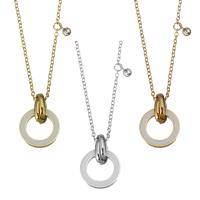 Edelstahl Schmuck Halskette, plattiert, Modeschmuck & für Frau, keine, 15mm,1.5mm, verkauft per 16 ZollInch, 2 ZollInch Strang