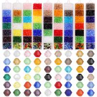 Bicone Crystal korálky, Krystal, s Plastový box, Obdélník, lesklý, DIY, více barev na výběr, 150x40x31mm, Prodáno By Box