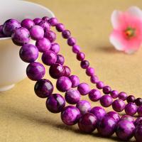 Natural Chalcedony Bead Sugilite Round polished DIY purple Sold By Strand