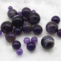 Natural Amethyst Beads, Round, polished, DIY & different size for choice, purple, Sold By Strand