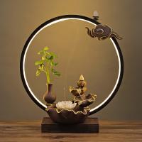 Backflow Incense Burner, Porcelain, plated, for home and office & durable & different styles for choice, more colors for choice, 36x36x17cm, Sold By PC