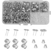 Iron Earring Finding Set, plated, DIY, more colors for choice, nickel, lead & cadmium free, 3mmuff0c4mmuff0c5mmuff0c6mmuff0c8mm, Sold By Box
