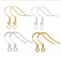 Brass Hook Earwire, plated, DIY & different styles for choice, more colors for choice, nickel, lead & cadmium free, 20PCs/Bag, Sold By Bag