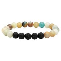 Gemstone Bracelets, Natural Stone, with Abrazine Stone, Adjustable & fashion jewelry & Unisex, more colors for choice, 180mm, Sold Per Approx 7.1 Inch Strand