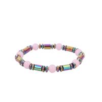 Fashion Jewelry Anklet, Hematite, with Glass Beads, Adjustable & Unisex, multi-colored, 190mm, Sold Per Approx 7.5 Inch Strand