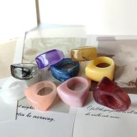 Finger Ring smykker, Akryl, forgyldt, mode smykker & for kvinde, flere farver til valg, 29x26mm, 20pc'er/Lot, Solgt af Lot