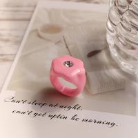 Finger Ring Jewelry, Acrylic, plated, fashion jewelry & for woman, more colors for choice, 22.50x24.50mm, Inner Diameter:Approx 18mm, 20PCs/Lot, Sold By Lot