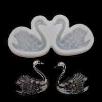 DIY Epoxy Mold Set Silicone Swan for Pendant & Key Clasp Charms plated durable clear Sold By Lot