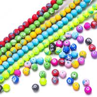 Runde Crystal Beads, Krystal, poleret, du kan DIY, flere farver til valg, 8x5mm, 5Strands/Bag, Solgt af Bag