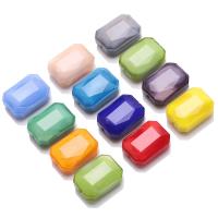 Fashion Glass Beads, Rectangle, polished, DIY, more colors for choice, 13x18mm, 10PCs/Bag, Sold By Bag