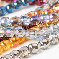 Fashion Glass Beads plated DIY 8mm Sold By Strand