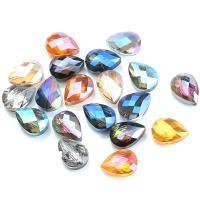 Fashion Glass Beads, Teardrop, plated, DIY, more colors for choice, 8x18mm, 10PCs/Bag, Sold By Bag