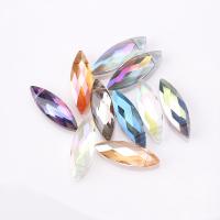 Fashion Glass Beads, plated, DIY, more colors for choice, 10x30mm, 10PCs/Bag, Sold By Bag
