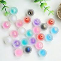 Acrylic Half Hole Bead, Round, plated, DIY, more colors for choice, 16mm, 100PCs/Bag, Sold By Bag