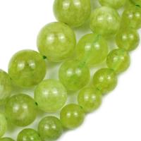 Grüner Chalcedon Perle, poliert, DIY & verschiedene Größen vorhanden, grün, verkauft von Strang