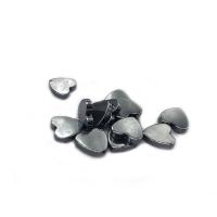Non Magnetic Hematite Beads Heart polished DIY black Sold By Strand