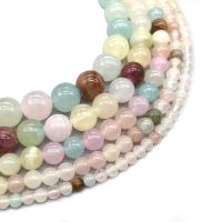 Chalcedony Beads Round polished DIY multi-colored Sold By Strand