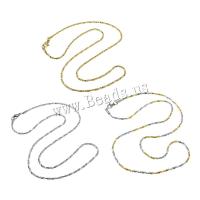 Stainless Steel Necklace Chain, plated, more colors for choice, 2mm, Length:Approx 19.5 Inch, 20Strands/Lot, Sold By Lot