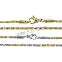 Stainless Steel Necklace Chain plated lantern chain 2mm Length Approx 19.5 Inch Sold By Lot
