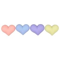 Mobile Phone DIY Decoration, Resin, Heart, epoxy gel, more colors for choice, 22x19x6mm, 100PCs/Bag, Sold By Bag