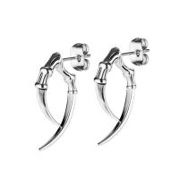 Stainless Steel Stud Earrings, fashion jewelry & Unisex, 21mm, Sold By Pair