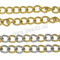 Stainless Steel Chain halskæde, forgyldt, Unisex & twist oval kæde, flere farver til valg, 12x9mm, Solgt Per Ca. 23.5 inch Strand
