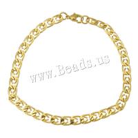 Stainless Steel Jewelry Bracelet, gold color plated, Unisex & curb chain, original color, 8.50x5.50mm, Sold Per Approx 9 Inch Strand