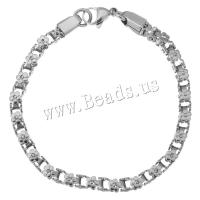 Stainless Steel smycken Armband, ROSTFRITT STÅL, ursprungliga färgen, 6x4.50mm, Såld Per Ca 9 inch Strand