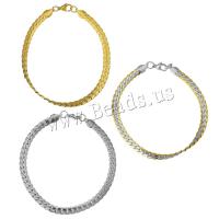 Stainless Steel Jewelry Bracelet plated Unisex & curb chain 5.50mm Sold Per Approx 9 Inch Strand