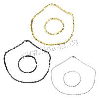 Stainless Steel smycken Ställer, ROSTFRITT STÅL, plated, Unisex & box kedja, fler färger för val, 5x2.5mm, Längd Ca 20 inch, Ca 8 inch, Säljs av Ställ