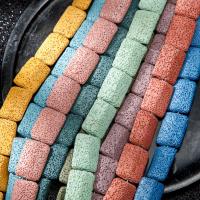 Koraliki naturalna lawa, Prostokąt, DIY, mieszane kolory, 30mm, sprzedane przez Strand