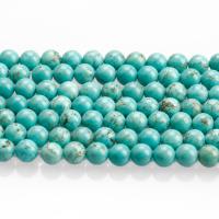 Χάντρες Turquoise, Φυσική πέτρα, Γύρος, γυαλισμένο, DIY & διαφορετικό μέγεθος για την επιλογή, περισσότερα χρώματα για την επιλογή, Sold Με Strand