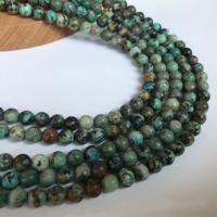 Perles turquoises, Turquoise africain, Rond, poli, DIY & normes différentes pour le choix, plus de couleurs à choisir, Vendu par brin
