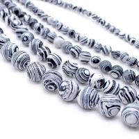 Synthetische Türkis Perle, rund, poliert, DIY & verschiedene Größen vorhanden, verkauft von Strang