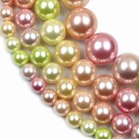 Contas de conchas coloridas naturais, Shell Pearl, Roda, polido, DIY & tamanho diferente para a escolha, vendido por Strand