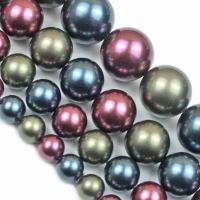 Perles de coquille colore naturelle, Shell Pearl, Rond, poli, DIY & normes différentes pour le choix, Vendu par brin
