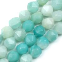 Natural Amazonite Beads, ​Amazonite​, polished, DIY & faceted, blue, 8mm, 45PCs/Strand, Sold By Strand