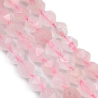 Natürliche Rosenquarz Perlen, poliert, DIY & facettierte, Rosa, 8mm, 45PCs/Strang, verkauft von Strang