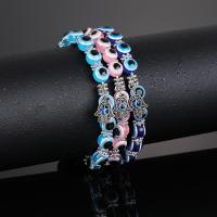 Evil Eye Jewelry Bracelet, Resin, with Tibetan Style, fashion jewelry & Unisex, more colors for choice, 180mm, Sold Per Approx 7.1 Inch Strand