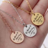 Stainless Steel Jewelry Necklace 316 Stainless Steel Round plated other effects & with letter pattern Sold By PC