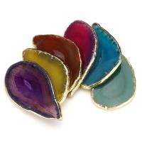 Cup Pad, Agate, plated, durable, more colors for choice, 38-50x73-92x4-6mm, 4PCs/Lot, Sold By Lot
