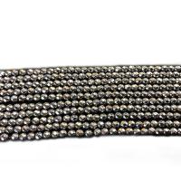 Non-magnetska hematita perle, Krug, uglađen, možete DIY & faceted, crn, 3mm, Prodano By Strand
