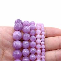 violetter Chalzedon Perle, rund, poliert, DIY & verschiedene Größen vorhanden, keine, verkauft von Strang